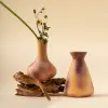 Gradient frosted handcrafted mini small flower vases, dried flower display stands, ceramic decorative items, Jingdezhen street flower vases Specification image